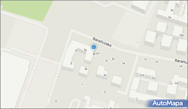 Poznań, Barańczaka Stanisława, 3f, mapa Poznania