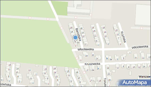 Poznań, Barcińska, 3, mapa Poznania
