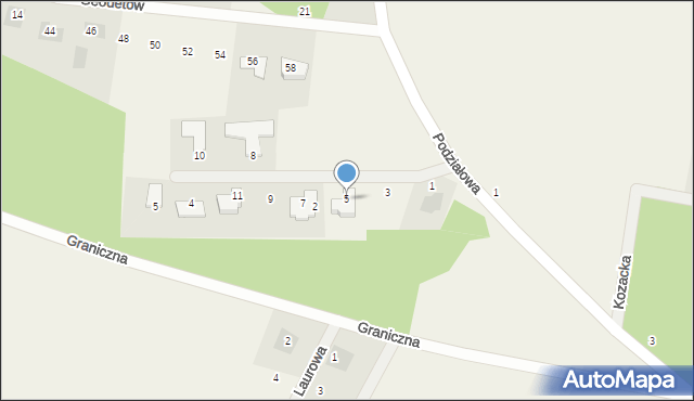 Prądki, Baśniowa, 5, mapa Prądki