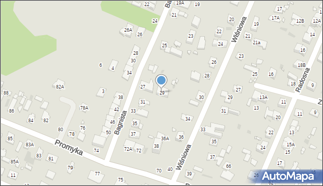 Pruszków, Bagnista, 29, mapa Pruszków