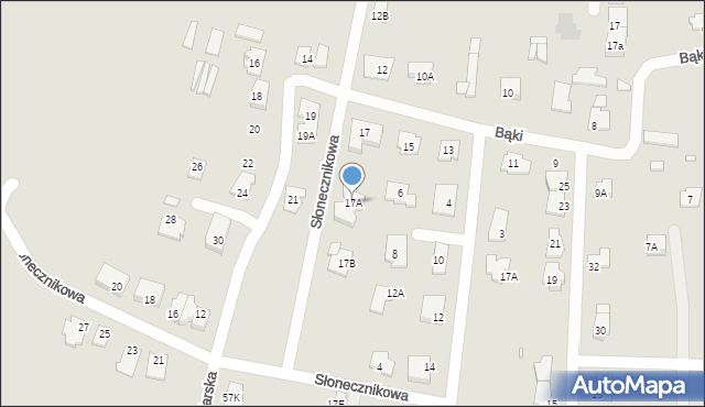 Pruszków, Bąki, 17A, mapa Pruszków