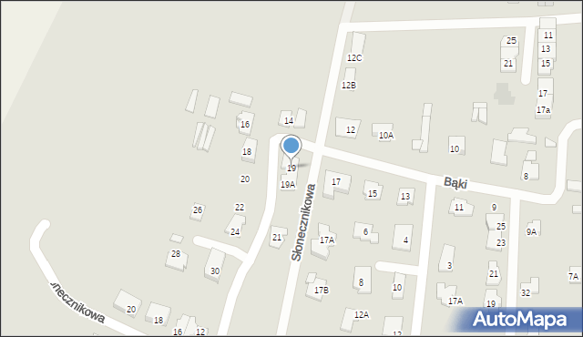 Pruszków, Bąki, 19, mapa Pruszków