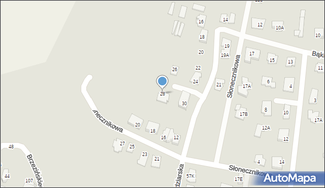 Pruszków, Bąki, 28, mapa Pruszków