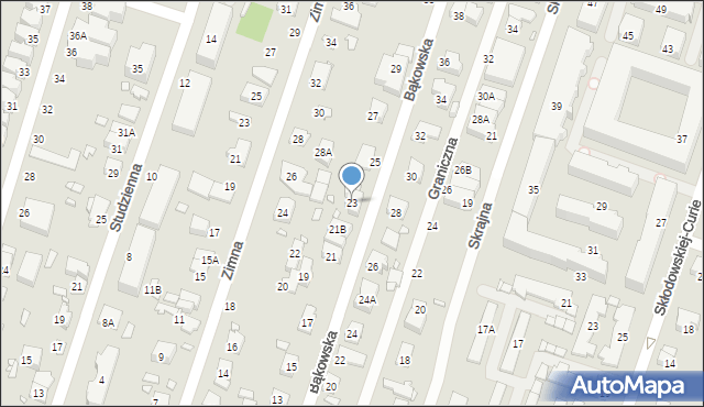 Pruszków, Bąkowska, 23, mapa Pruszków