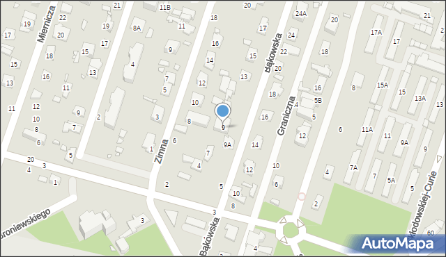 Pruszków, Bąkowska, 9, mapa Pruszków