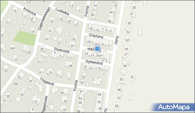 Pruszków, Barbary, 7, mapa Pruszków