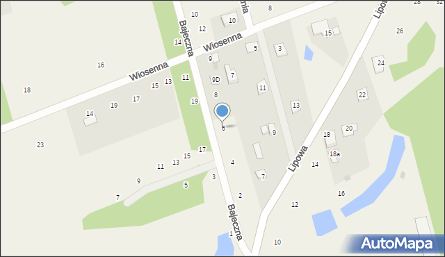 Pruszyn-Pieńki, Bajeczna, 6, mapa Pruszyn-Pieńki