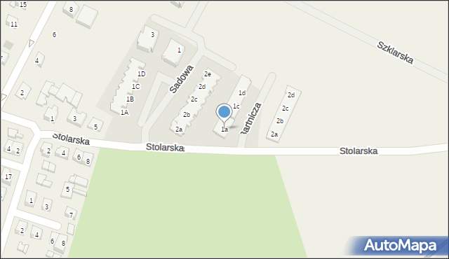 Przebędowo, Bartnicza, 1a, mapa Przebędowo