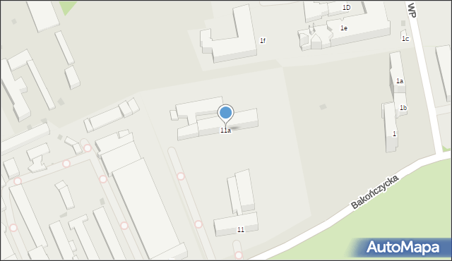 Przemyśl, Bakończycka, 11a, mapa Przemyśla