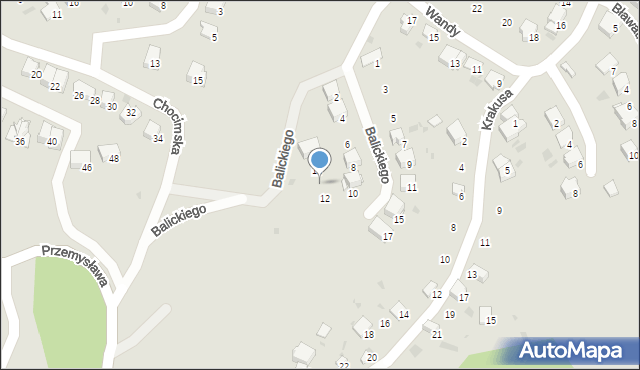 Przemyśl, Balickiego Jana, ks., 14, mapa Przemyśla