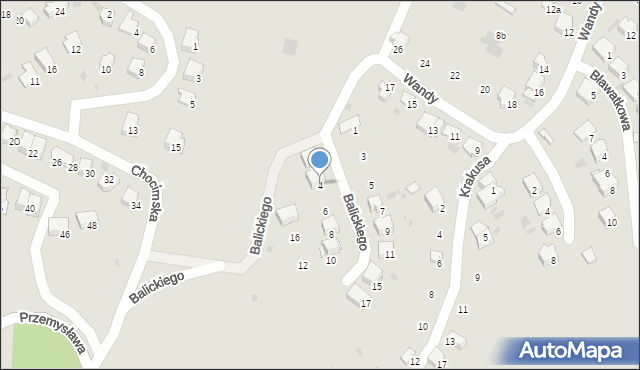 Przemyśl, Balickiego Jana, ks., 4, mapa Przemyśla