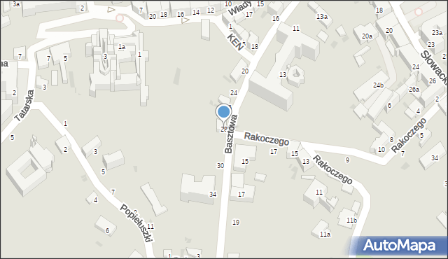 Przemyśl, Basztowa, 28, mapa Przemyśla