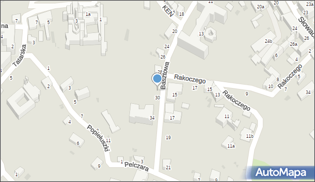 Przemyśl, Basztowa, 32, mapa Przemyśla