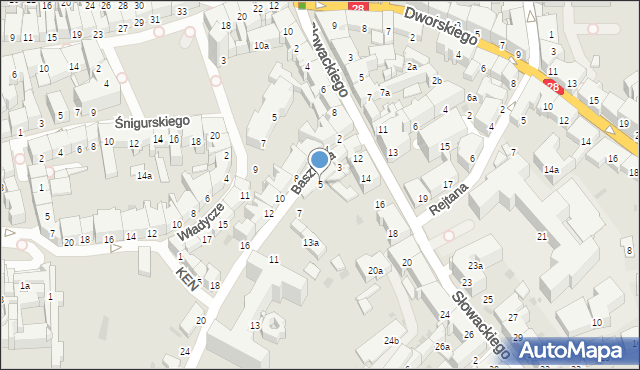 Przemyśl, Basztowa, 5, mapa Przemyśla