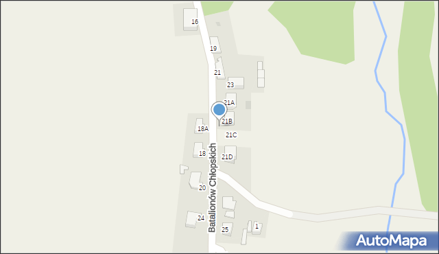 Przerzeczyn-Zdrój, Batalionów Chłopskich, 23b, mapa Przerzeczyn-Zdrój