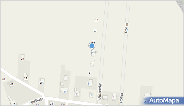 Przyszowice, Bażantów, 9, mapa Przyszowice