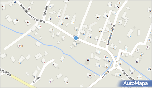 Pszczyna, Batalionów Chłopskich, 3, mapa Pszczyny