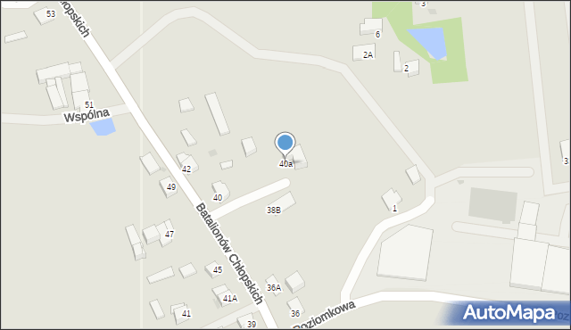 Pszczyna, Batalionów Chłopskich, 40a, mapa Pszczyny