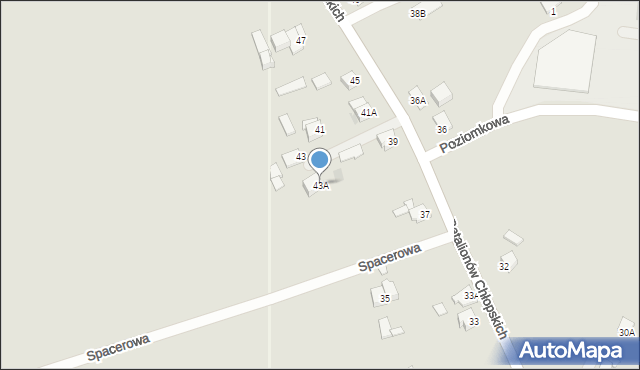 Pszczyna, Batalionów Chłopskich, 43A, mapa Pszczyny