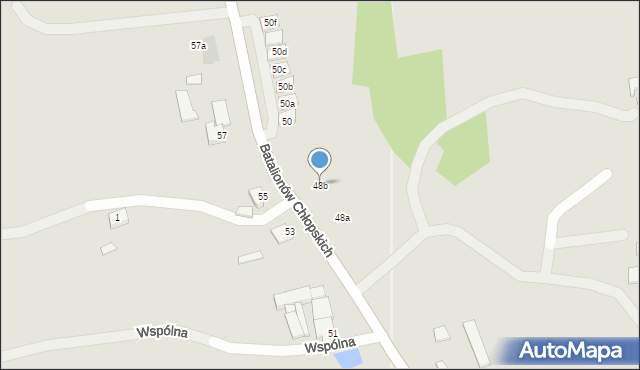 Pszczyna, Batalionów Chłopskich, 48b, mapa Pszczyny