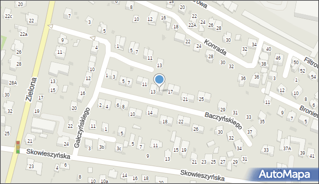 Puławy, Baczyńskiego Krzysztofa Kamila, 15, mapa Puław