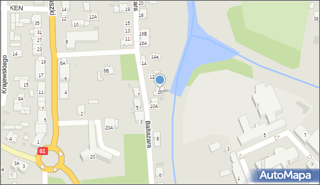 Pułtusk, Baltazara, 10, mapa Pułtusk