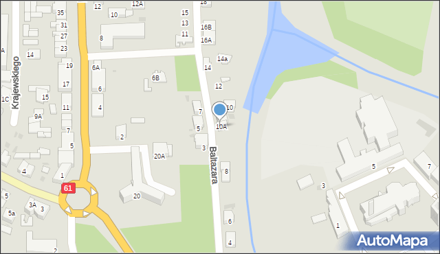 Pułtusk, Baltazara, 10A, mapa Pułtusk