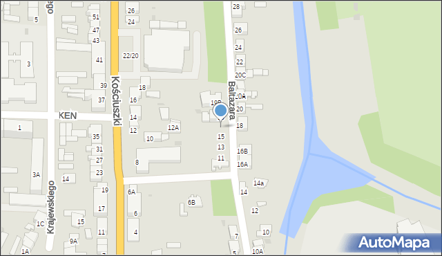 Pułtusk, Baltazara, 17, mapa Pułtusk