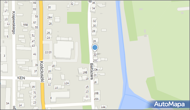 Pułtusk, Baltazara, 22, mapa Pułtusk