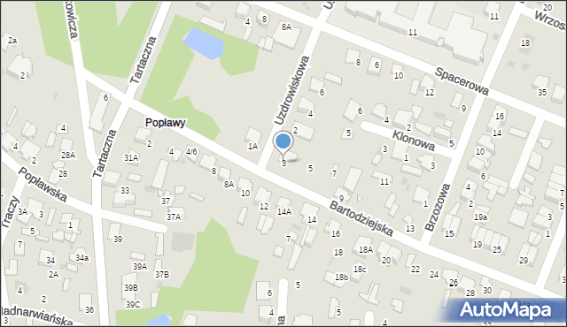 Pułtusk, Bartodziejska, 3, mapa Pułtusk