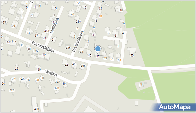 Pułtusk, Bartodziejska, 47, mapa Pułtusk