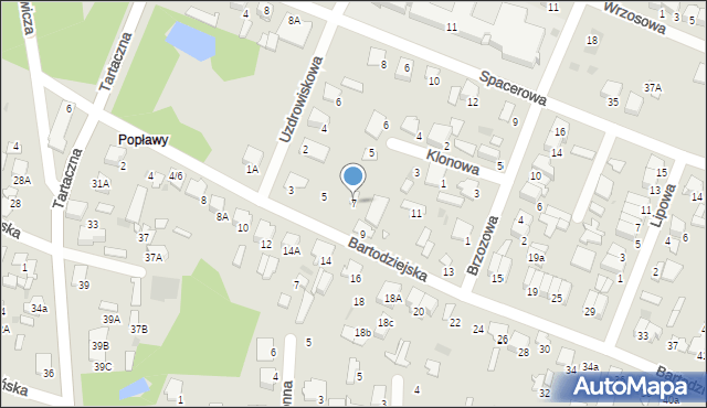 Pułtusk, Bartodziejska, 7, mapa Pułtusk