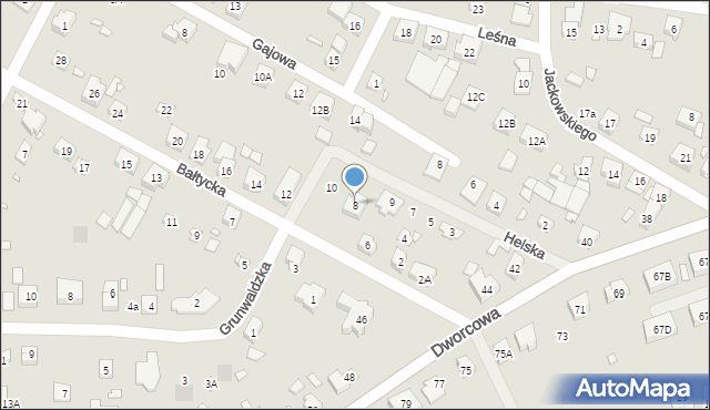 Puszczykowo, Bałtycka, 8, mapa Puszczykowo