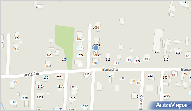 Radom, Banacha Stefana, 109a, mapa Radomia