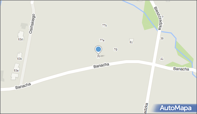 Radom, Banacha Stefana, 77, mapa Radomia