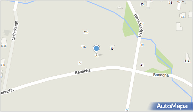 Radom, Banacha Stefana, 79, mapa Radomia