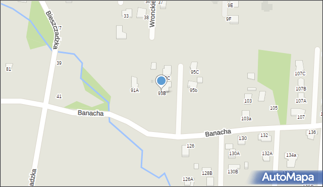 Radom, Banacha Stefana, 93B, mapa Radomia