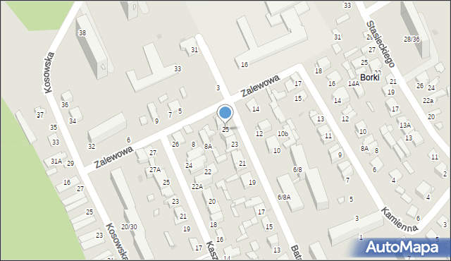 Radom, Batalionów Chłopskich, 25, mapa Radomia