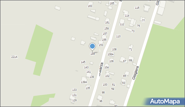 Radom, Bakalarza Edmunda, 149, mapa Radomia