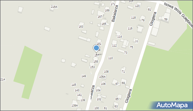 Radom, Bakalarza Edmunda, 157, mapa Radomia