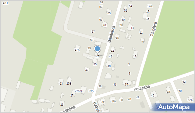 Radom, Bakalarza Edmunda, 47, mapa Radomia