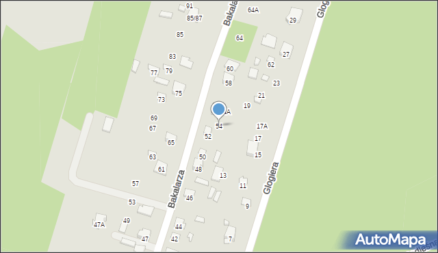 Radom, Bakalarza Edmunda, 54, mapa Radomia