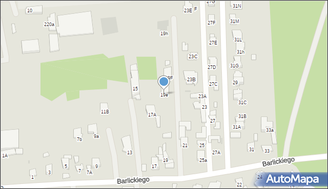 Radom, Barlickiego Norberta, 19e, mapa Radomia