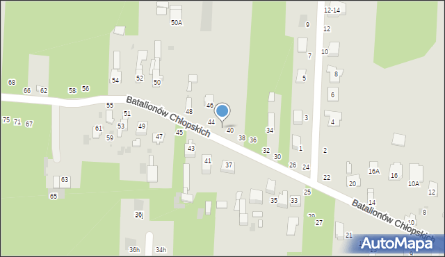 Radomsko, Batalionów Chłopskich, 42, mapa Radomsko