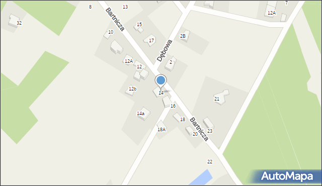 Radostowice, Bartnicza, 14, mapa Radostowice