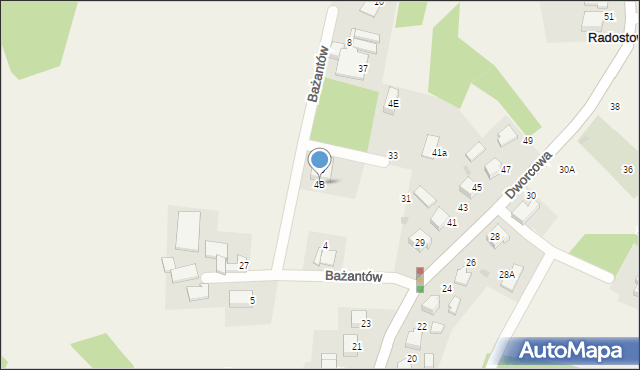 Radostowice, Bażantów, 4B, mapa Radostowice