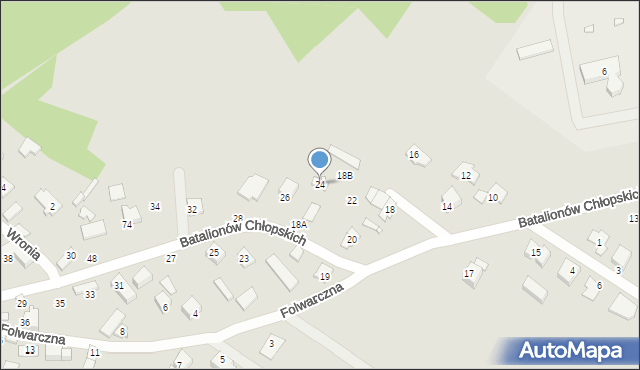 Radzymin, Batalionów Chłopskich, 24, mapa Radzymin