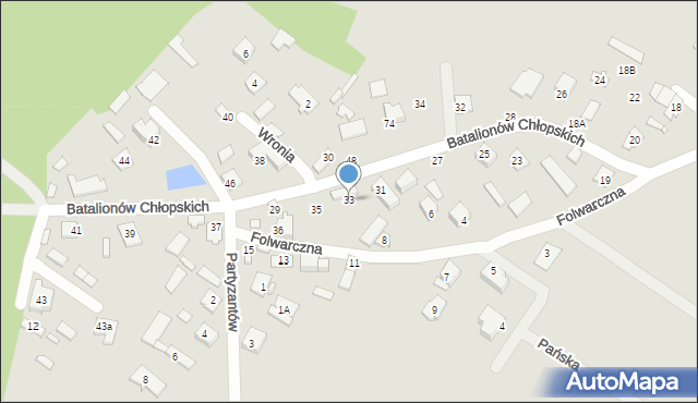 Radzymin, Batalionów Chłopskich, 33, mapa Radzymin