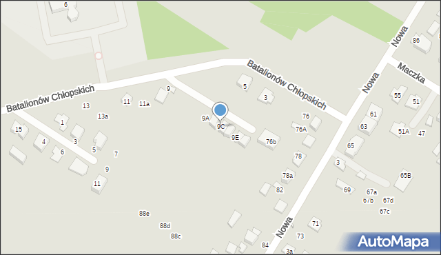 Radzymin, Batalionów Chłopskich, 9C, mapa Radzymin