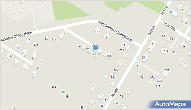 Radzymin, Batalionów Chłopskich, 9F, mapa Radzymin